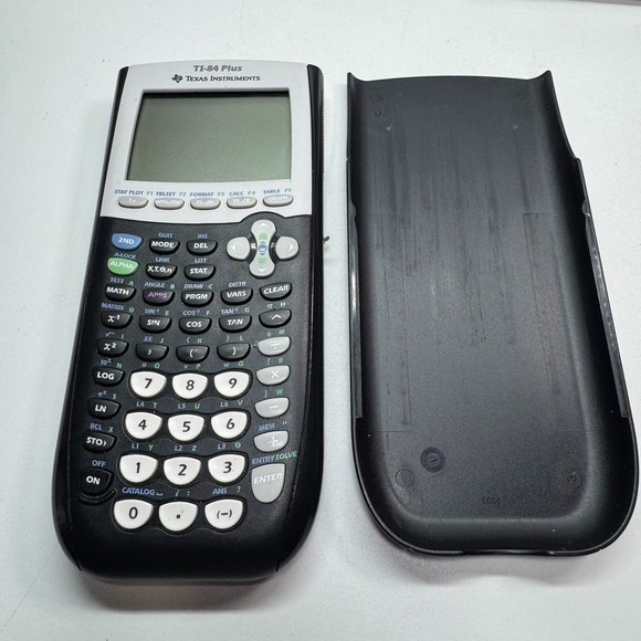 Texas Instruments TI-84 Plus Graphing Calculator - Black With Cover TESTED - Picture 1 of 6